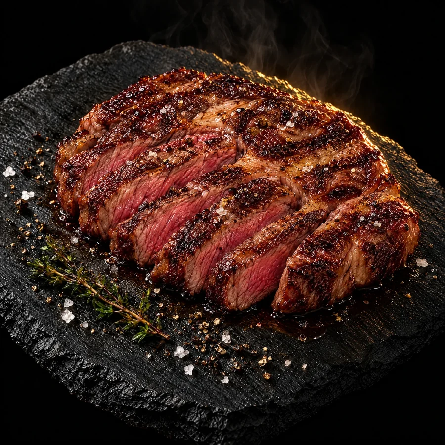 Chuck, cooked and sliced